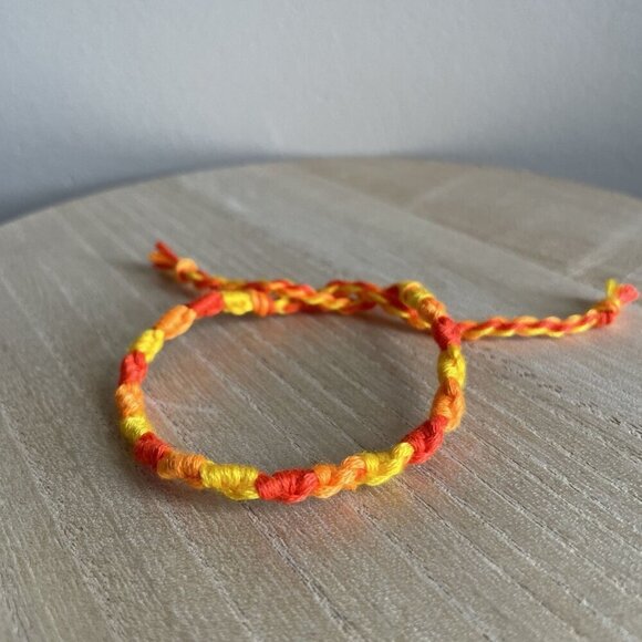 Marissa Bracelet, anklet, trendy, comfortable, tie, embroidery thread, woven, gi - Picture 1 of 1